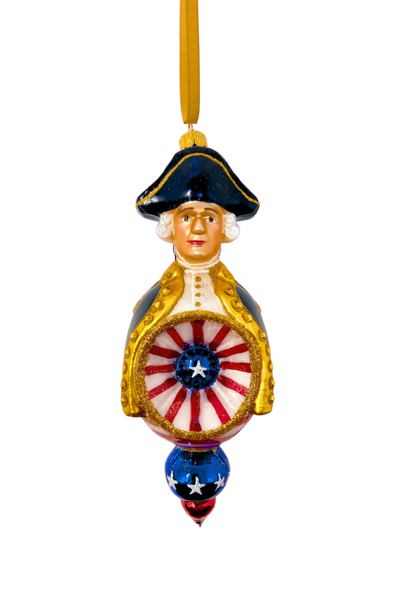George Washington Reflector Glass Ornament - Image 2