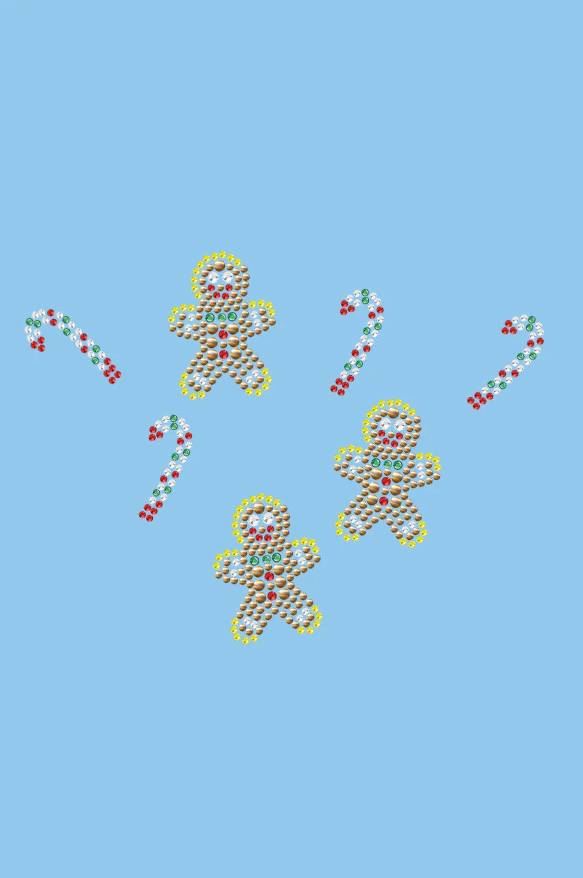 Gingerbread Men & Candy Canes - Bandana - Image 2