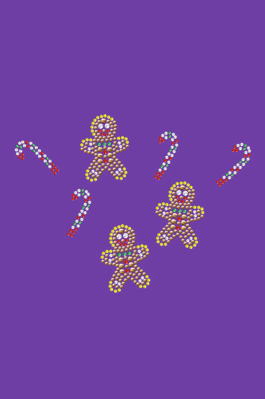 Gingerbread Men & Candy Canes - Bandana - Image 6