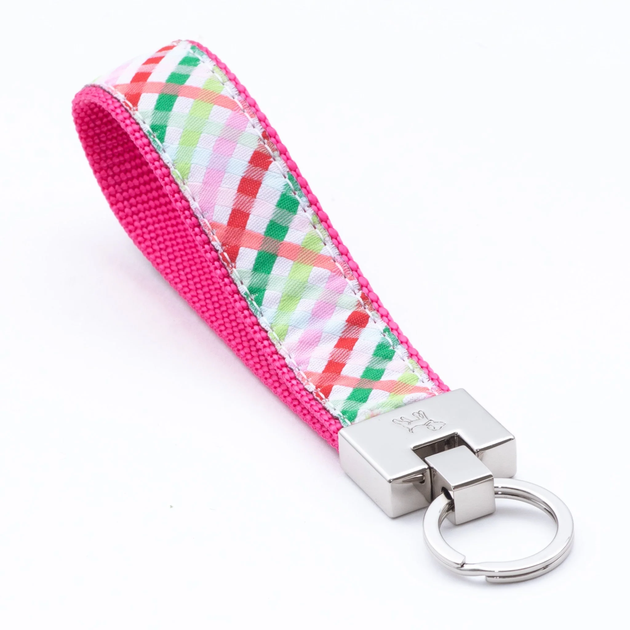 Up Country Gingham All the Way Cast Brass Key Ring