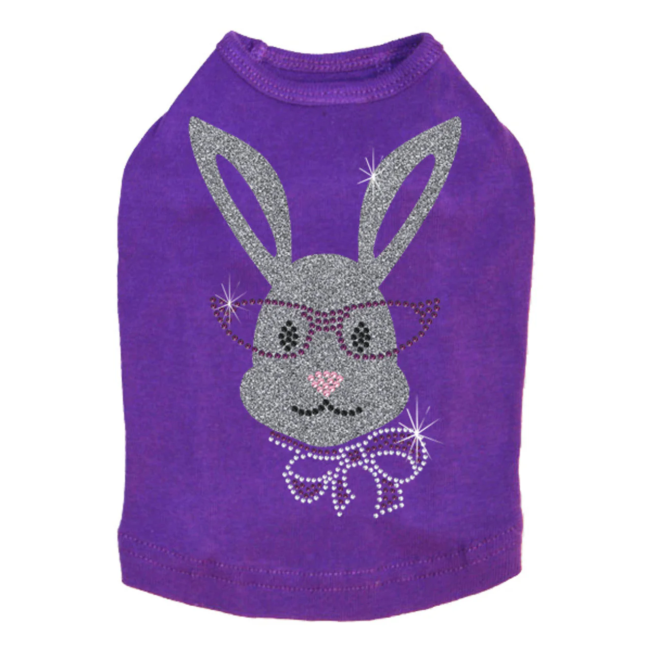 Girl Bunny with Glasses and Bow - Dog Tank - Image 11