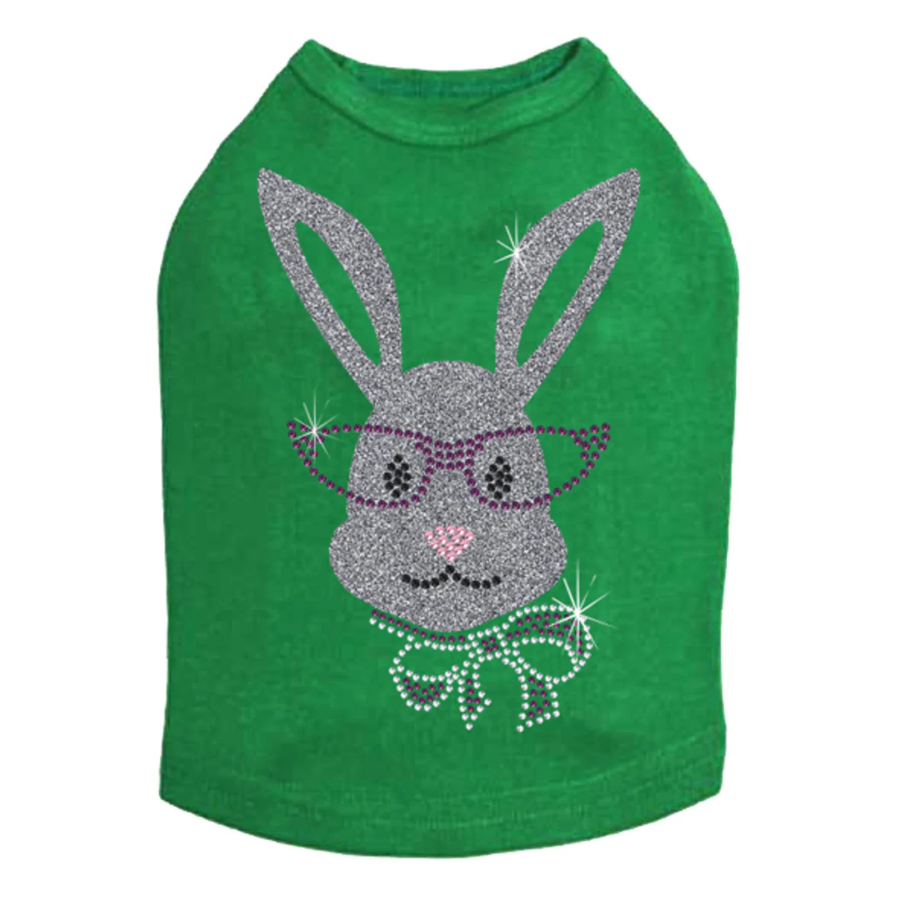 Girl Bunny with Glasses and Bow - Dog Tank - Image 5