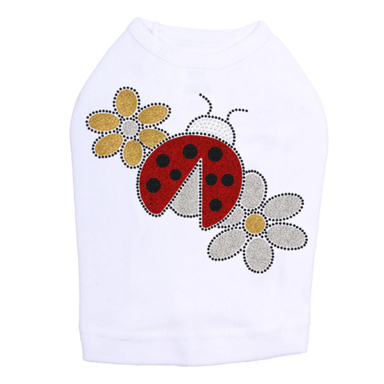 Glitter Ladybug & Daisies - Dog Tank - Image 10