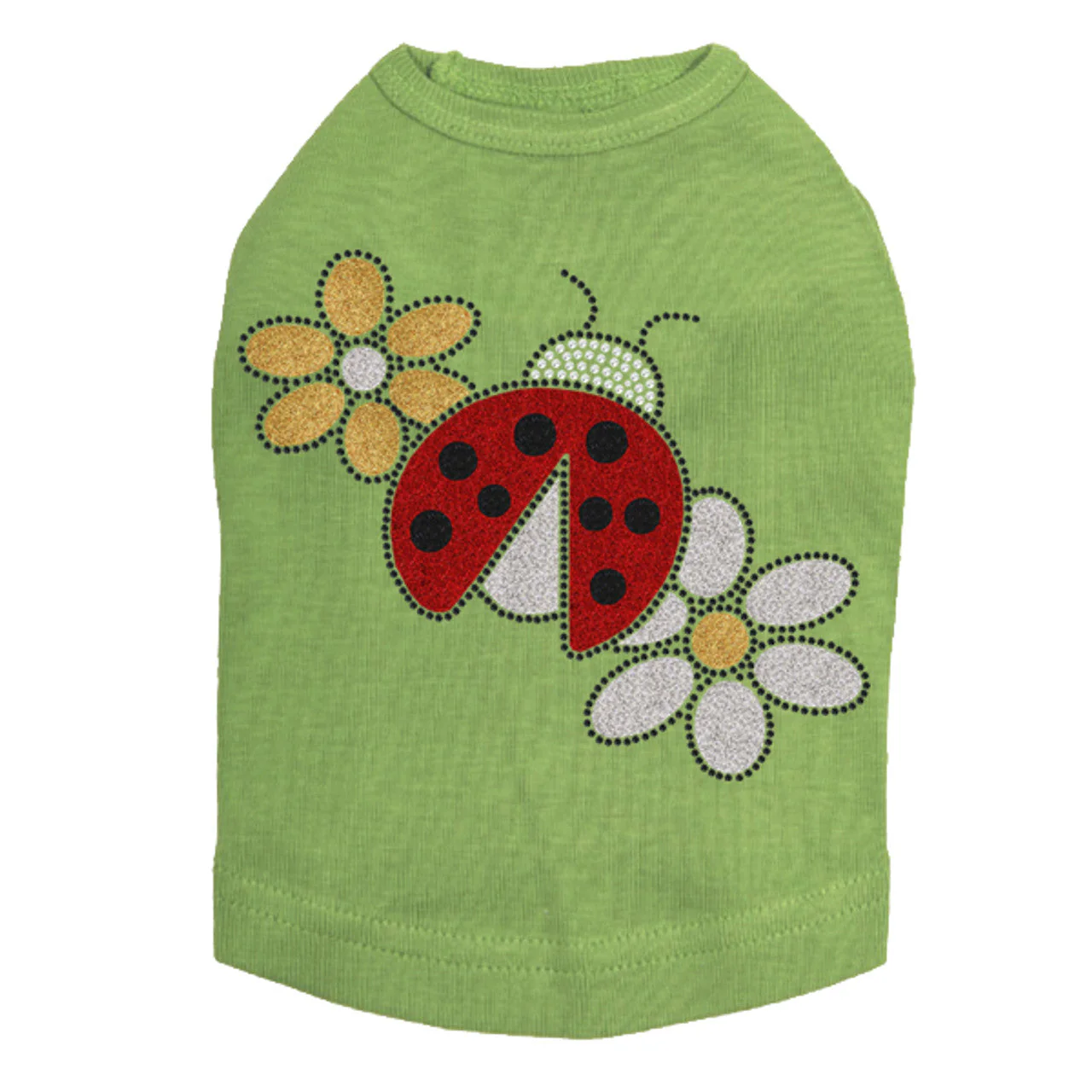 Glitter Ladybug & Daisies - Dog Tank - Image 14