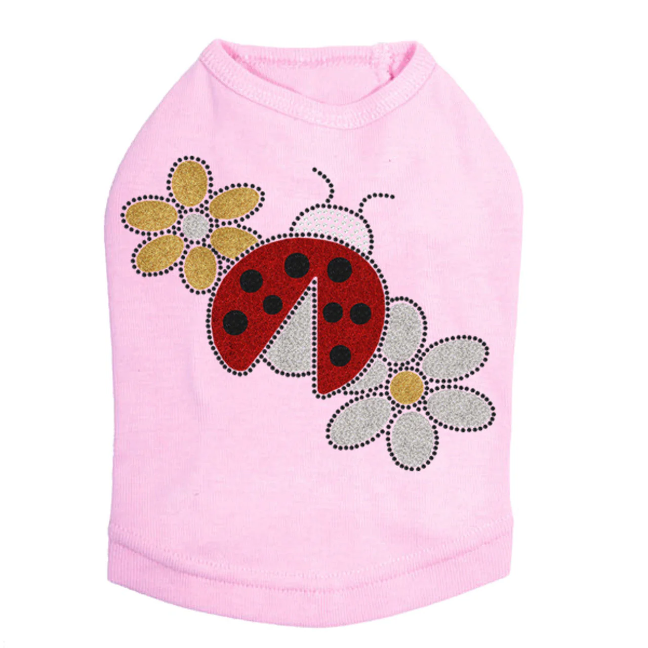 Glitter Ladybug & Daisies - Dog Tank - Image 6