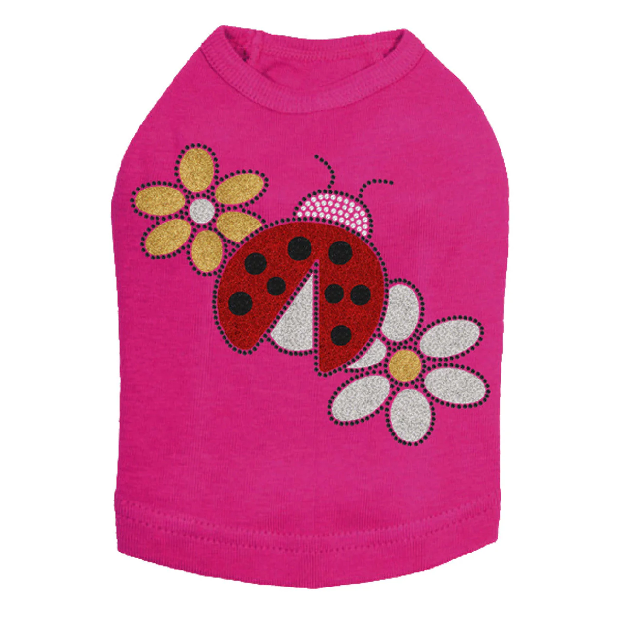 Glitter Ladybug & Daisies - Dog Tank - Image 7