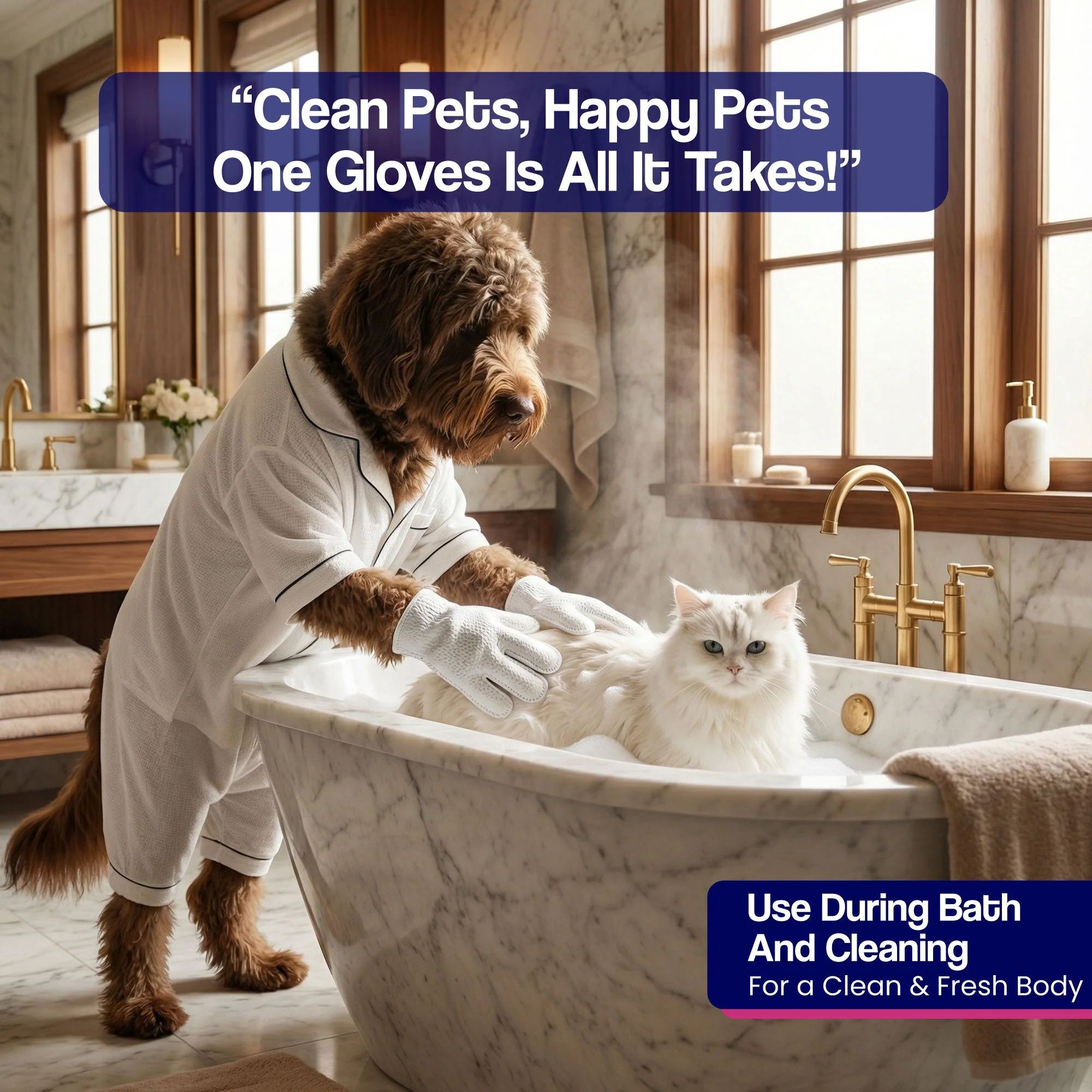 Glove & Go! Glove Grooming Wipes for Dogs & Cats (20 Count) - Image 7