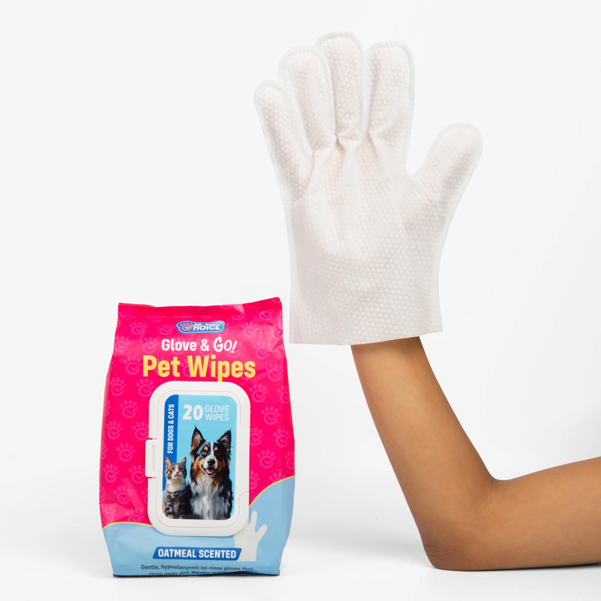 Glove & Go! Glove Grooming Wipes for Dogs & Cats (20 Count) - Image 9