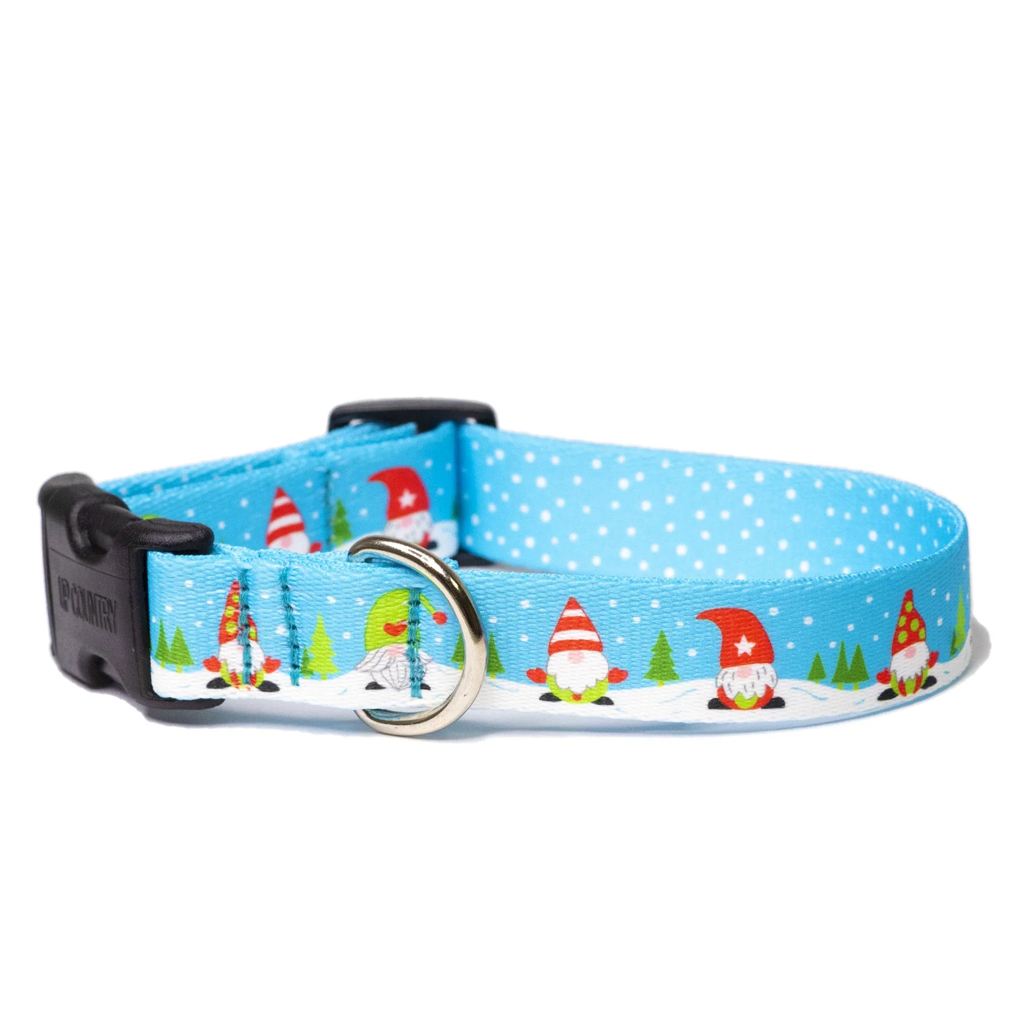 Up Country Gnomes Printed Cast Brass Dog Collar