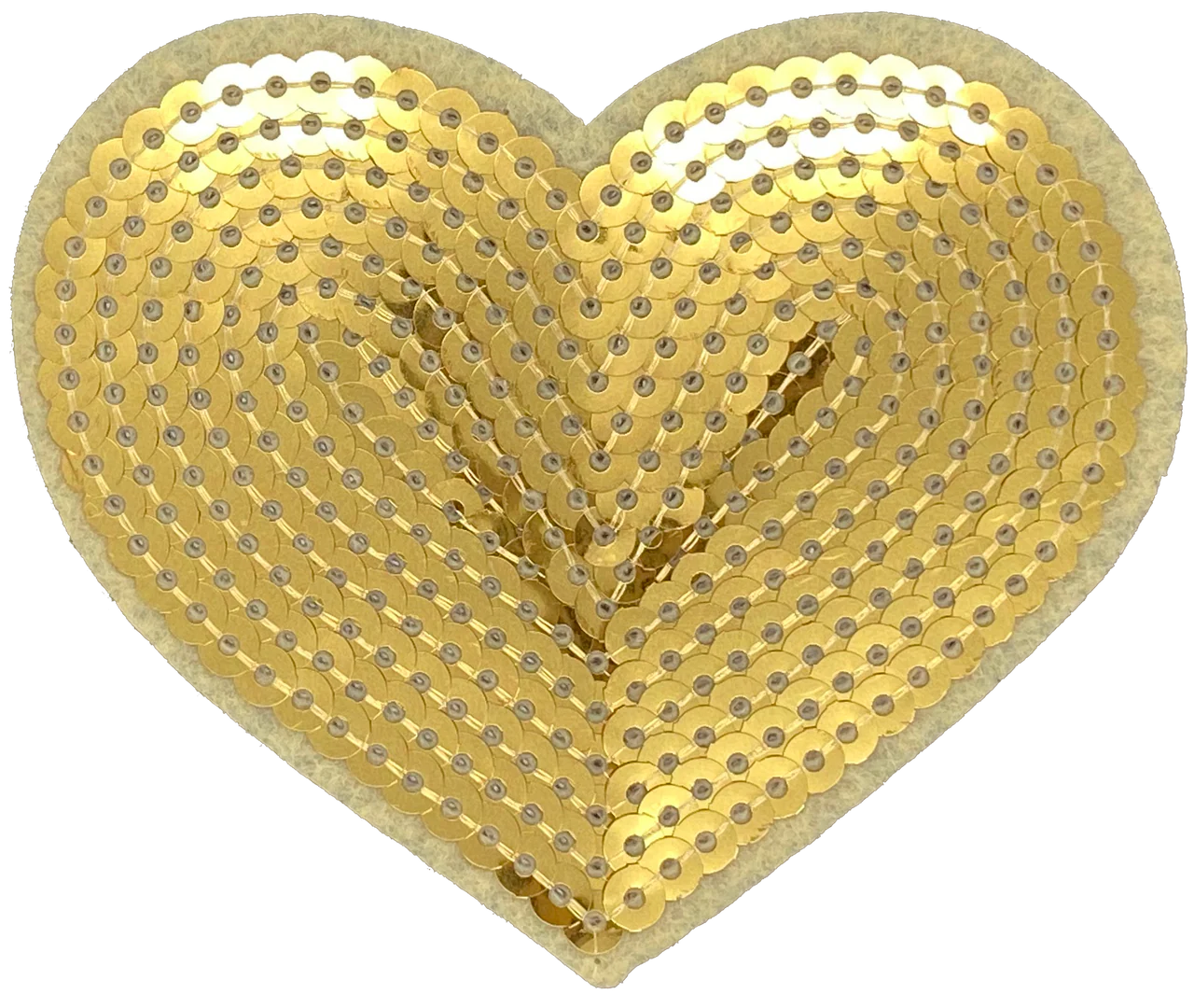 Gold Sequin Heart  - Patch