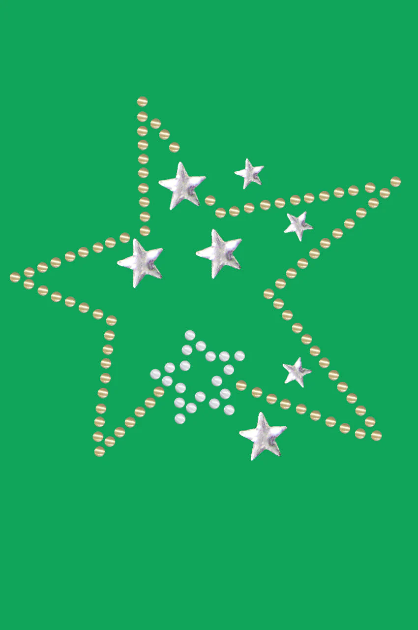 Gold & Silver Stars - Bandanna - Image 3