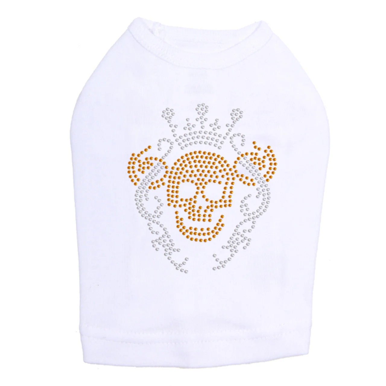 Gold Skull with Crown - Dog Tank - Image 4