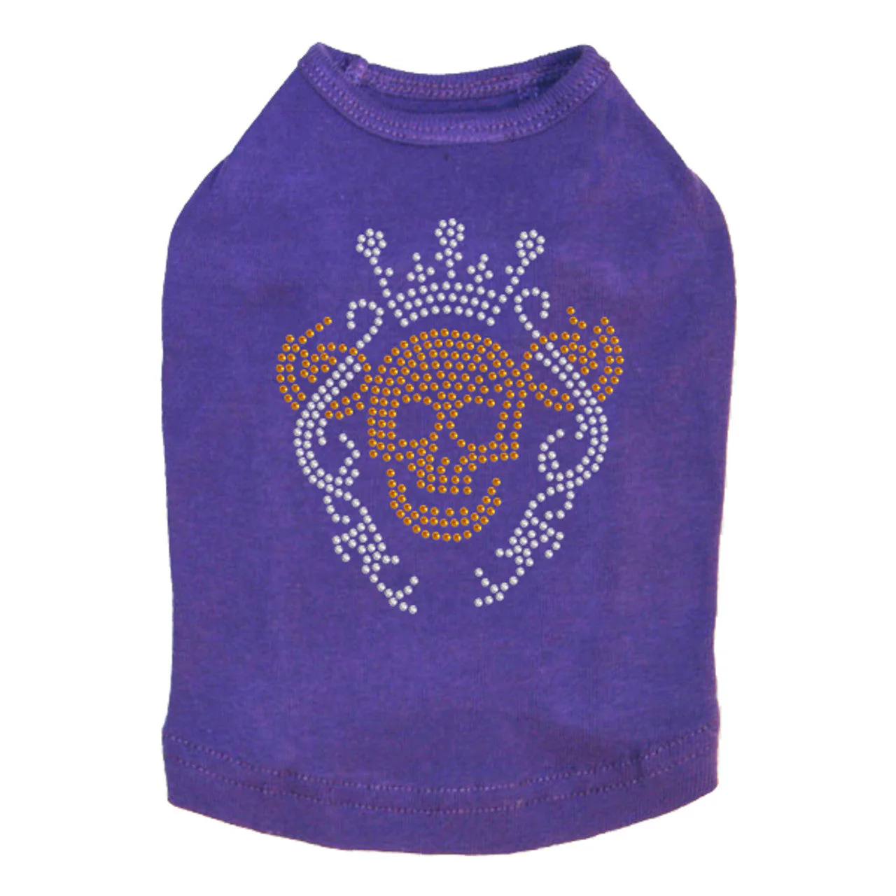 Gold Skull with Crown - Dog Tank - Image 7