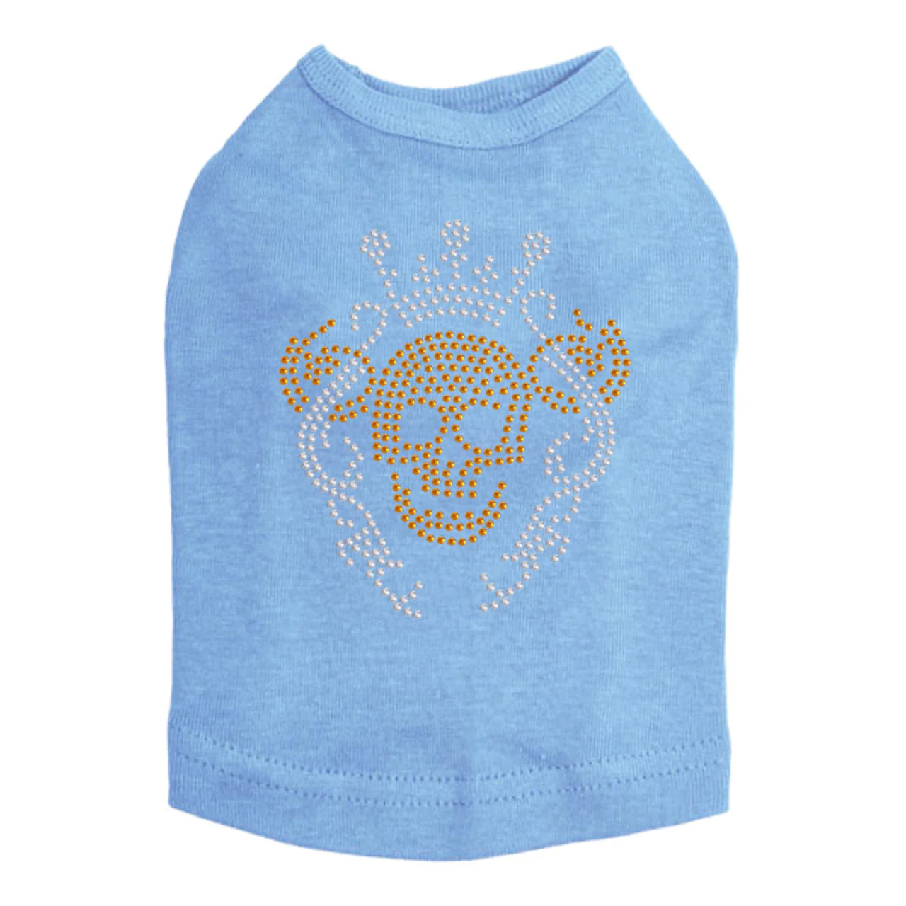 Gold Skull with Crown - Dog Tank - Image 9