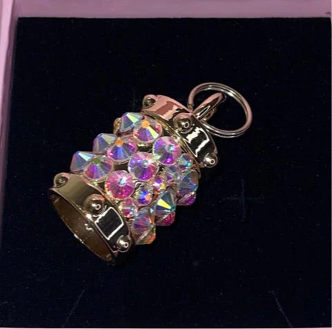 Gold Swarovski Crystal Cylinder Charm - Image 3