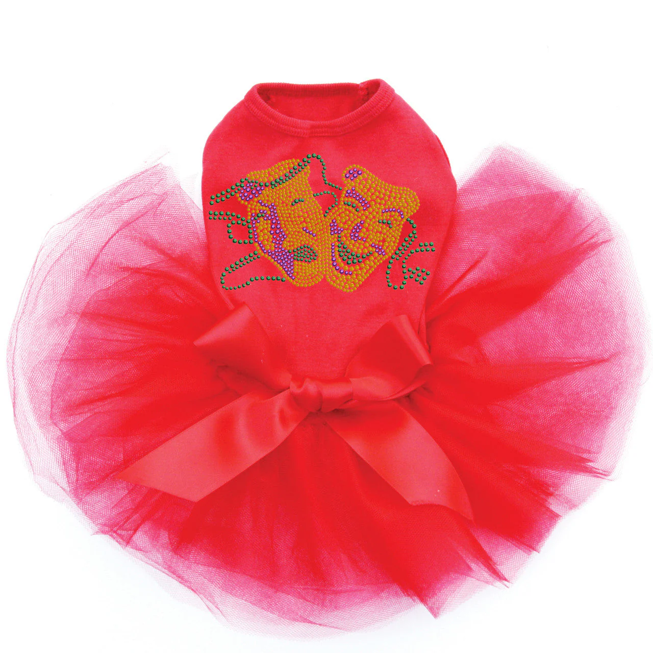 Gold Theater Comedy Tragedy Mask - Custom Tutu - Image 3