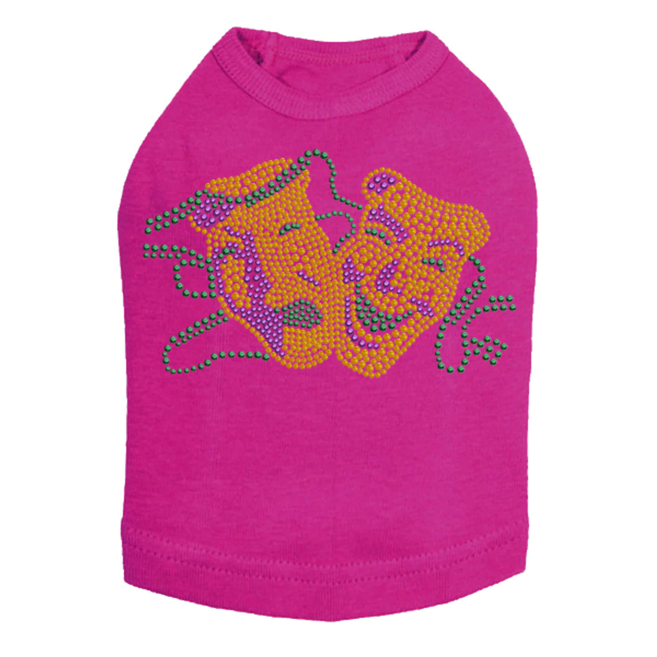 Gold Theater Comedy Tragedy Mask - Dog Tank - Image 3