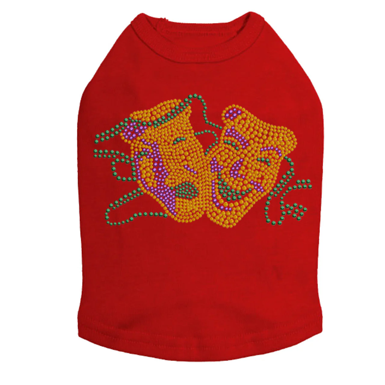 Gold Theater Comedy Tragedy Mask - Dog Tank - Image 6