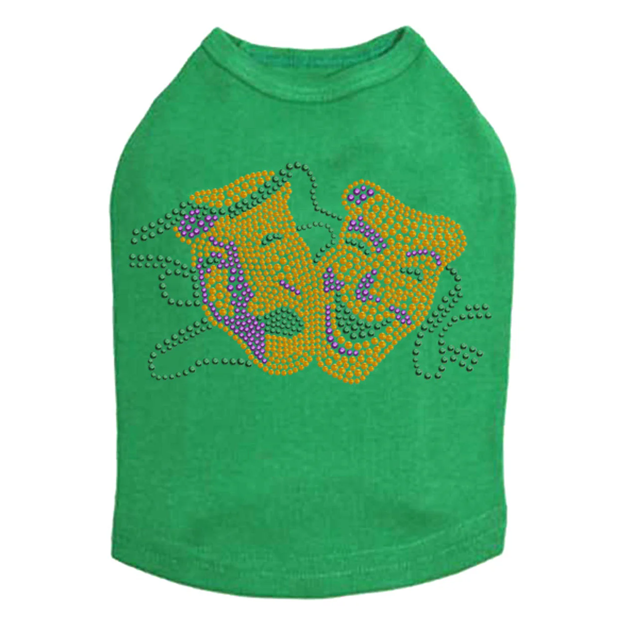Gold Theater Comedy Tragedy Mask - Dog Tank - Image 8