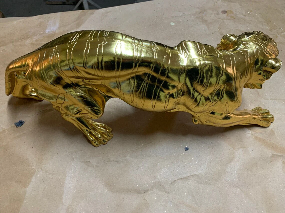 Golden Jaguar Sculpture - Image 4