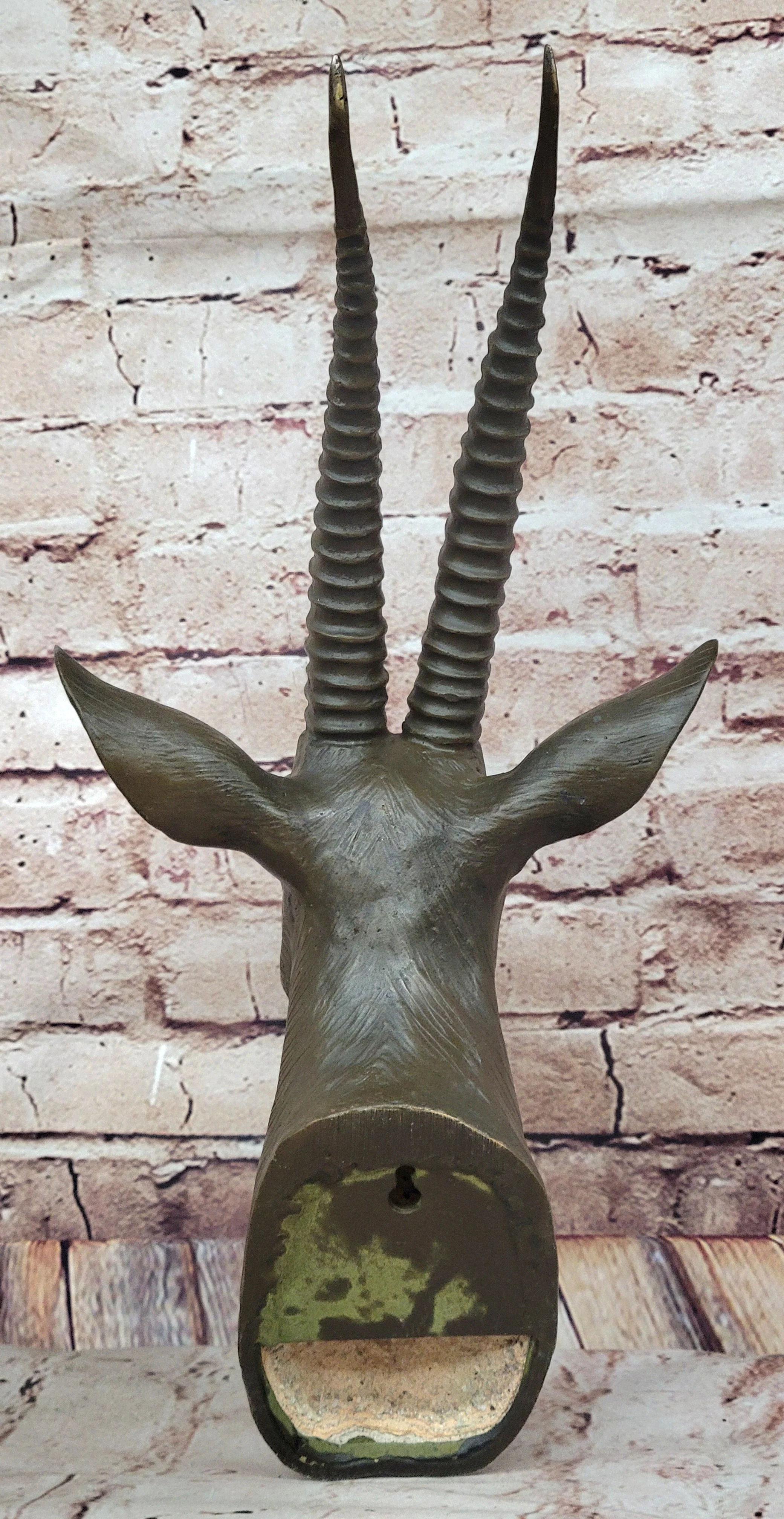 Graceful Gazelle Bronze Sculpture Bust with Intricate Details - Wall Mounted - Image 6