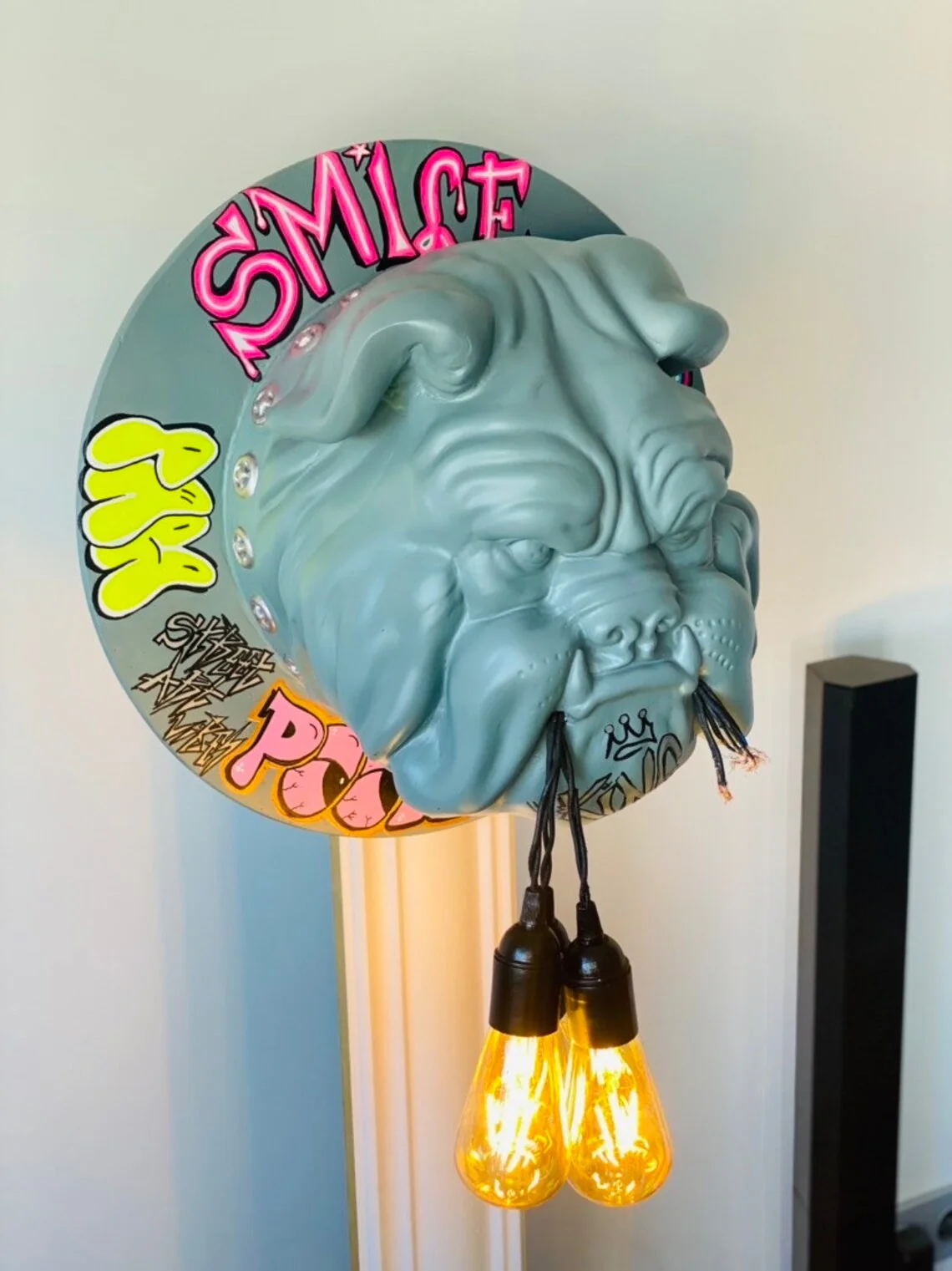 Graffiti Pop Art Bulldog Head Wall Mount - Image 5