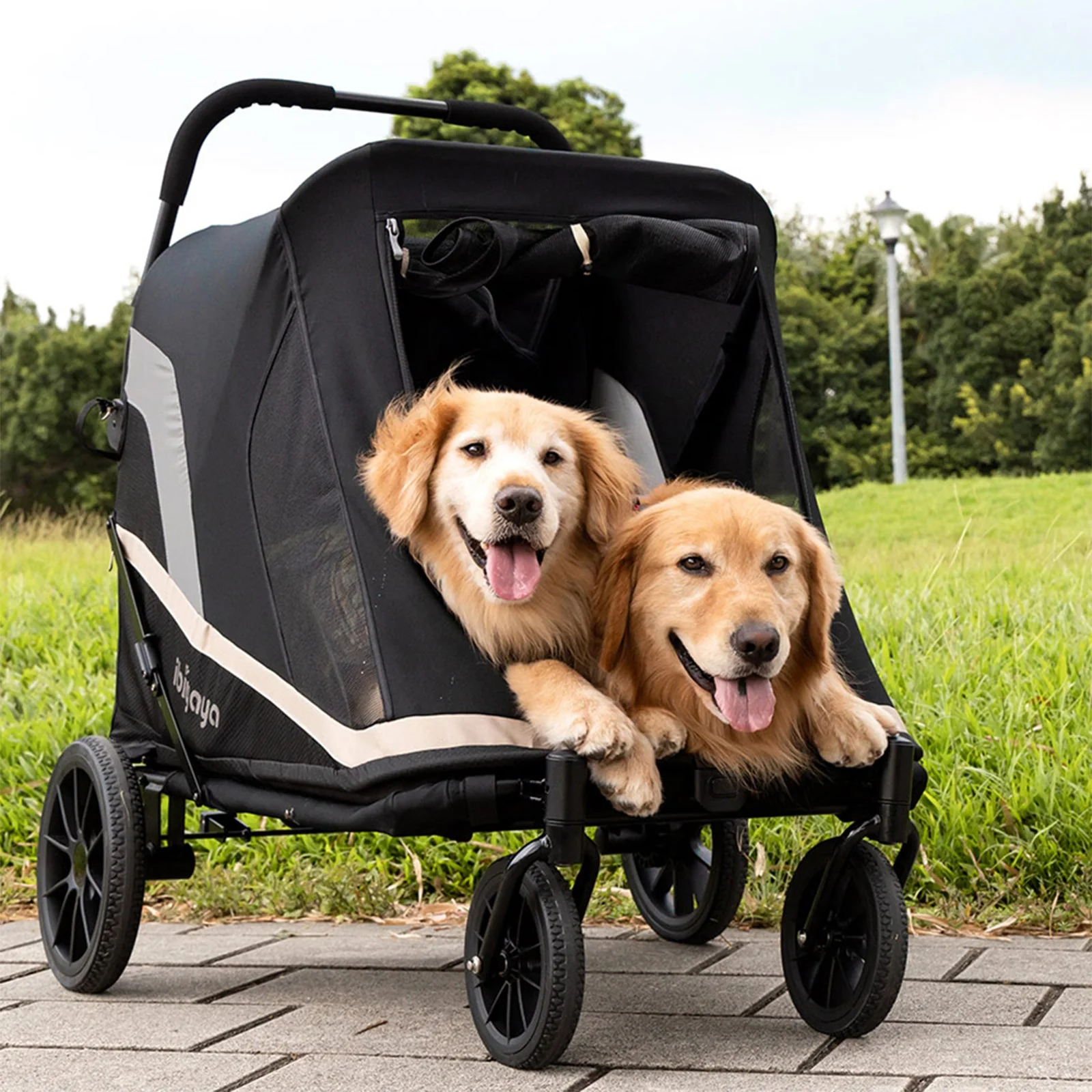 Grand Cruiser Large Dog Stroller, 4-Wheel Dog Pram for Large Breeds, Senior & Injured Pets - Image 3