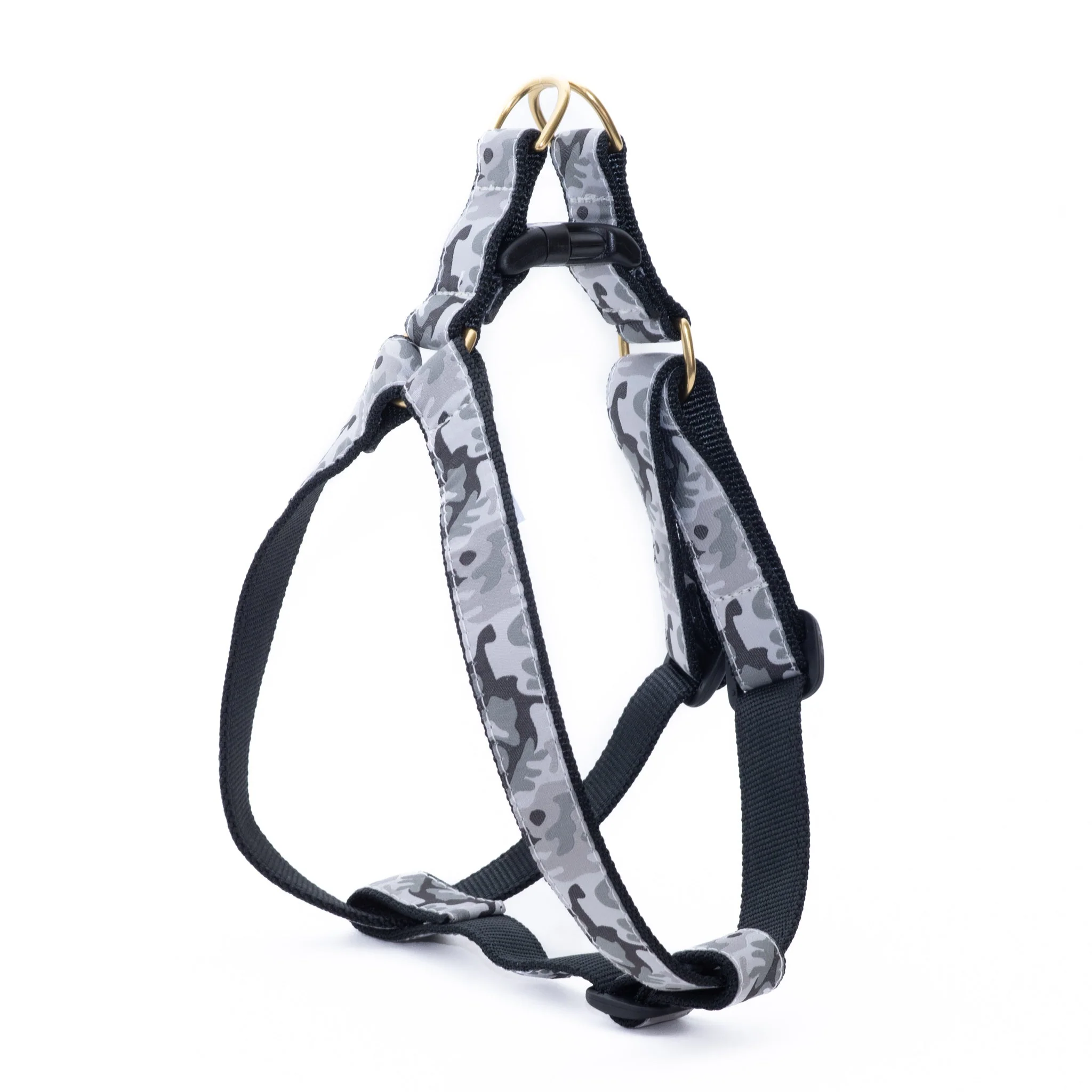 Up Country Gray Camo Dog Cast Brass Dog Harness