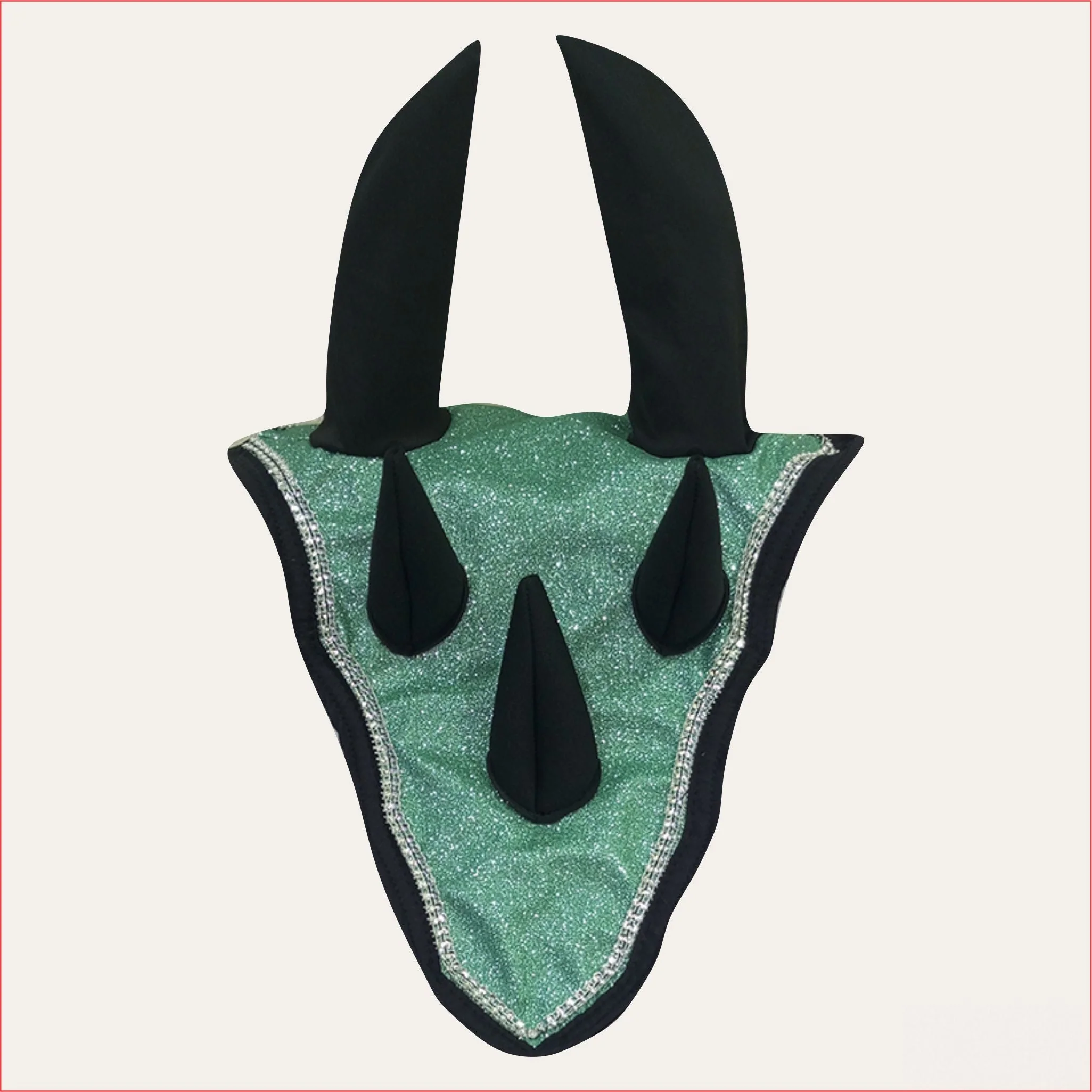 Green Horse Dragon Saddle Pad, Ear Bonnet & Horse Boot Set - Image 6