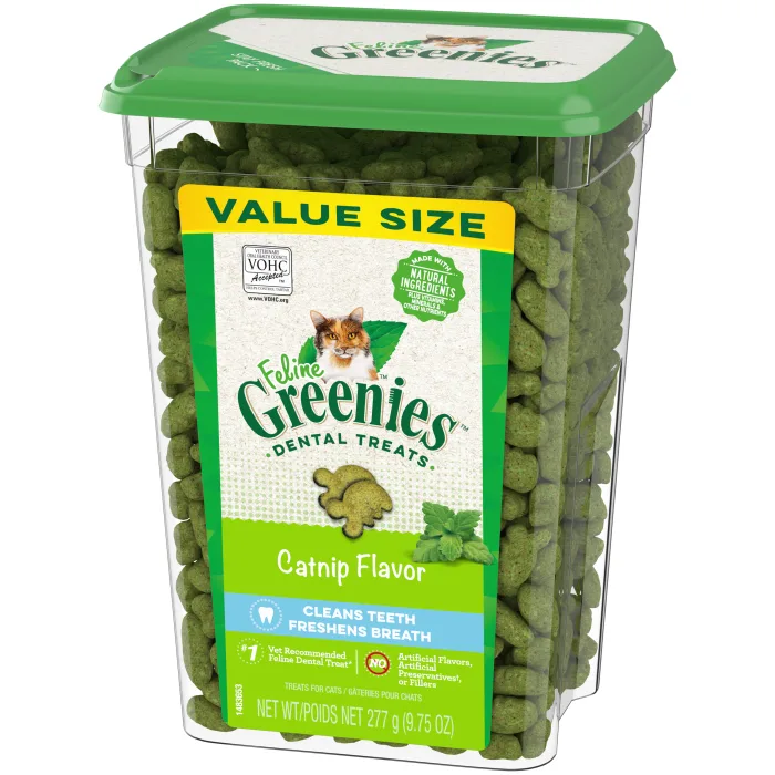 Greenies FELINE GREENIES Catnip Flavored Dental Treats, Value Size (9.75oz) - Image 2