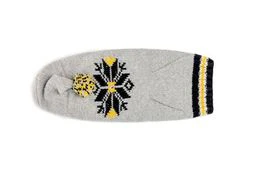 Grey Snowflake Pom Pom Hoodie - Image 2