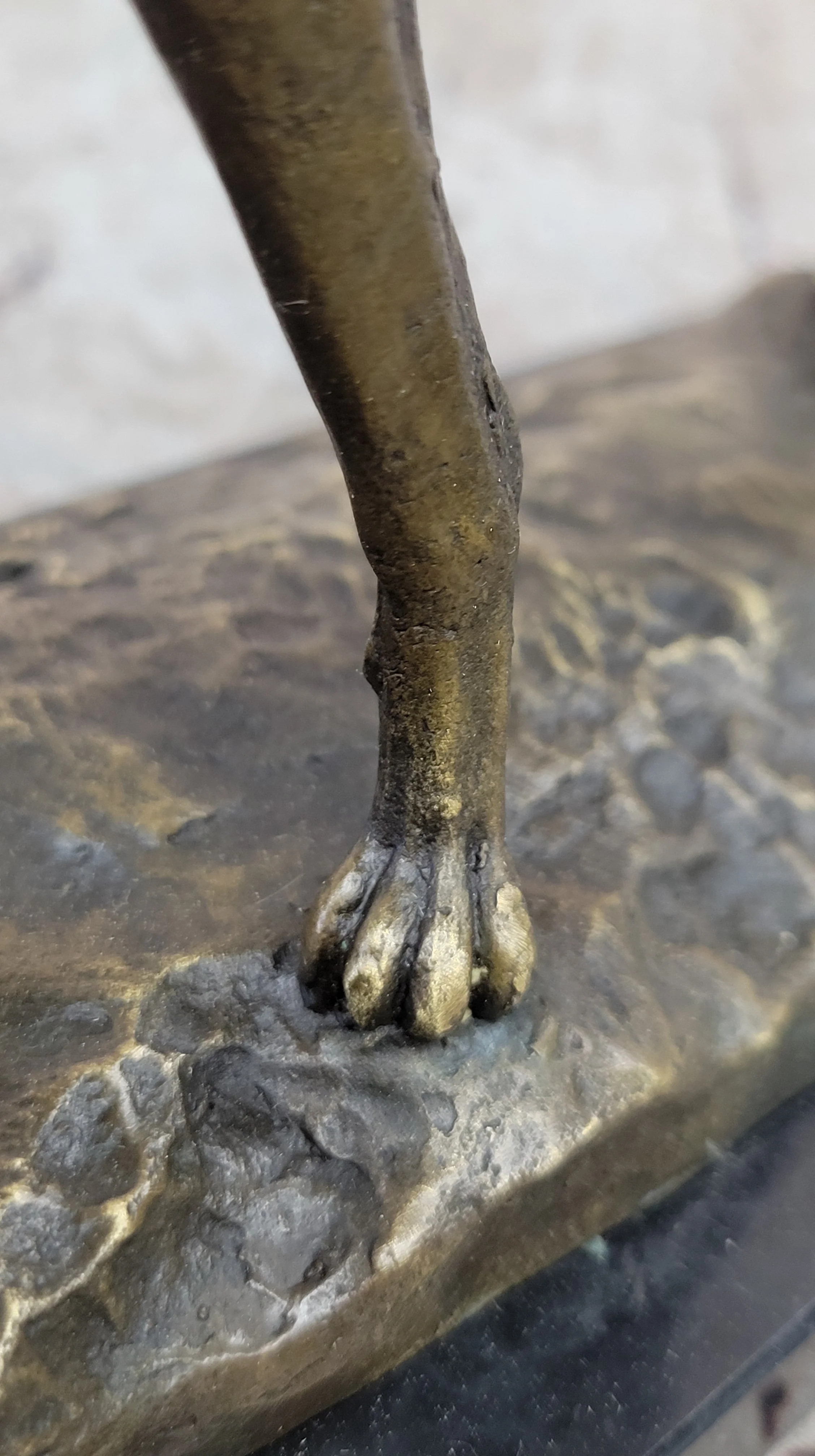 Greyhound Dog Bronze Metal Statue Sculpture Figure on Marble Base by Fremiet - Image 9