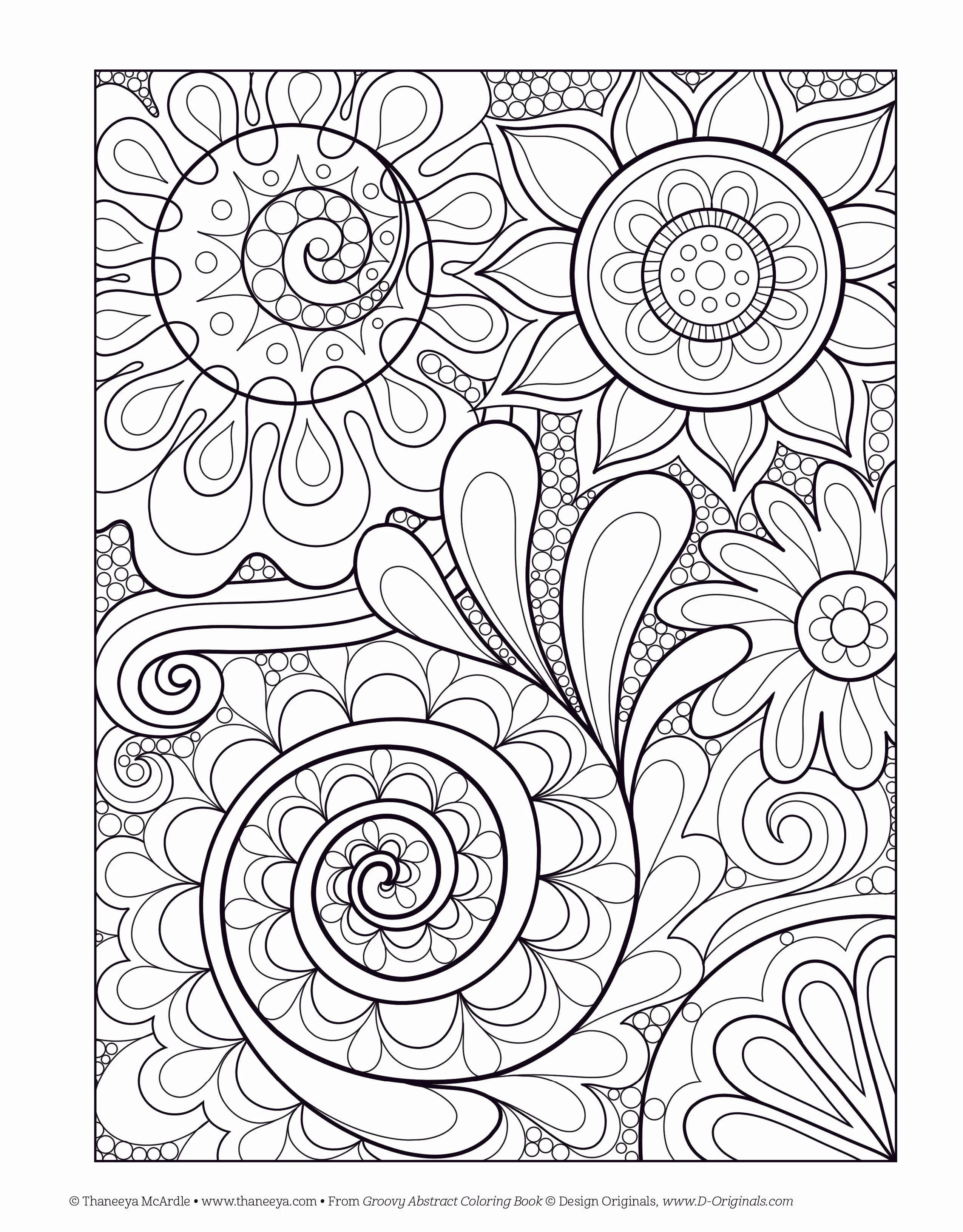Groovy Abstract Coloring Book - Image 2
