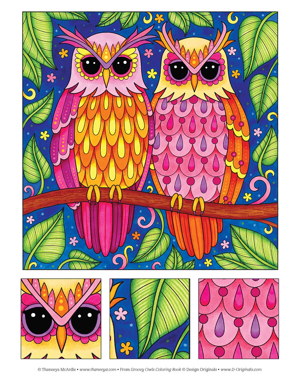 Groovy Owls Coloring Book - Image 2