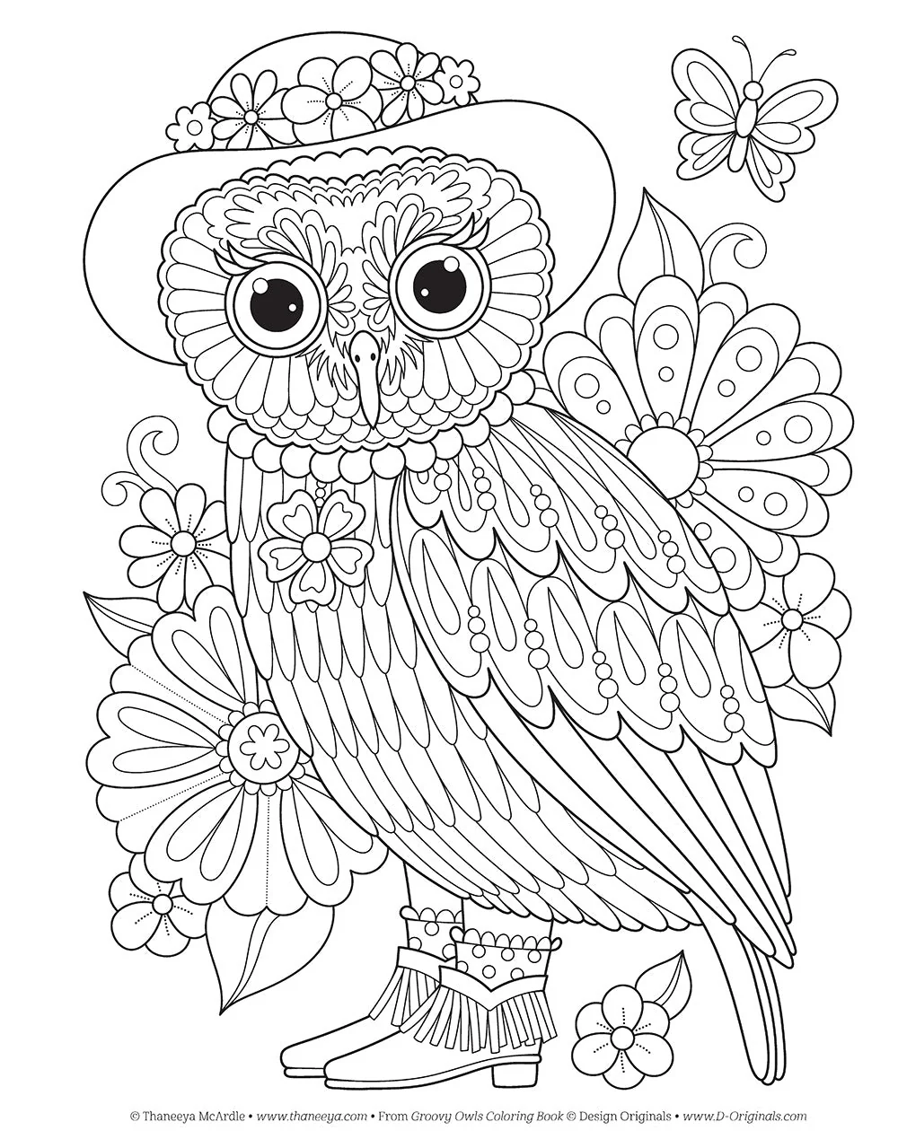 Groovy Owls Coloring Book - Image 3