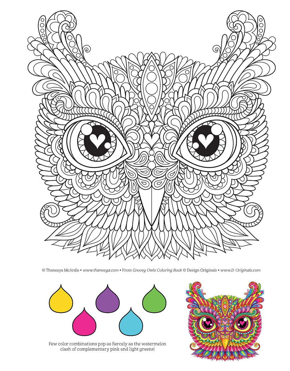 Groovy Owls Coloring Book - Image 6