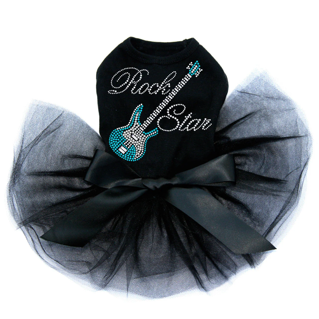 Guitar Blue (Austrian crystal) with Rock Star - Custom Tutu - Image 2