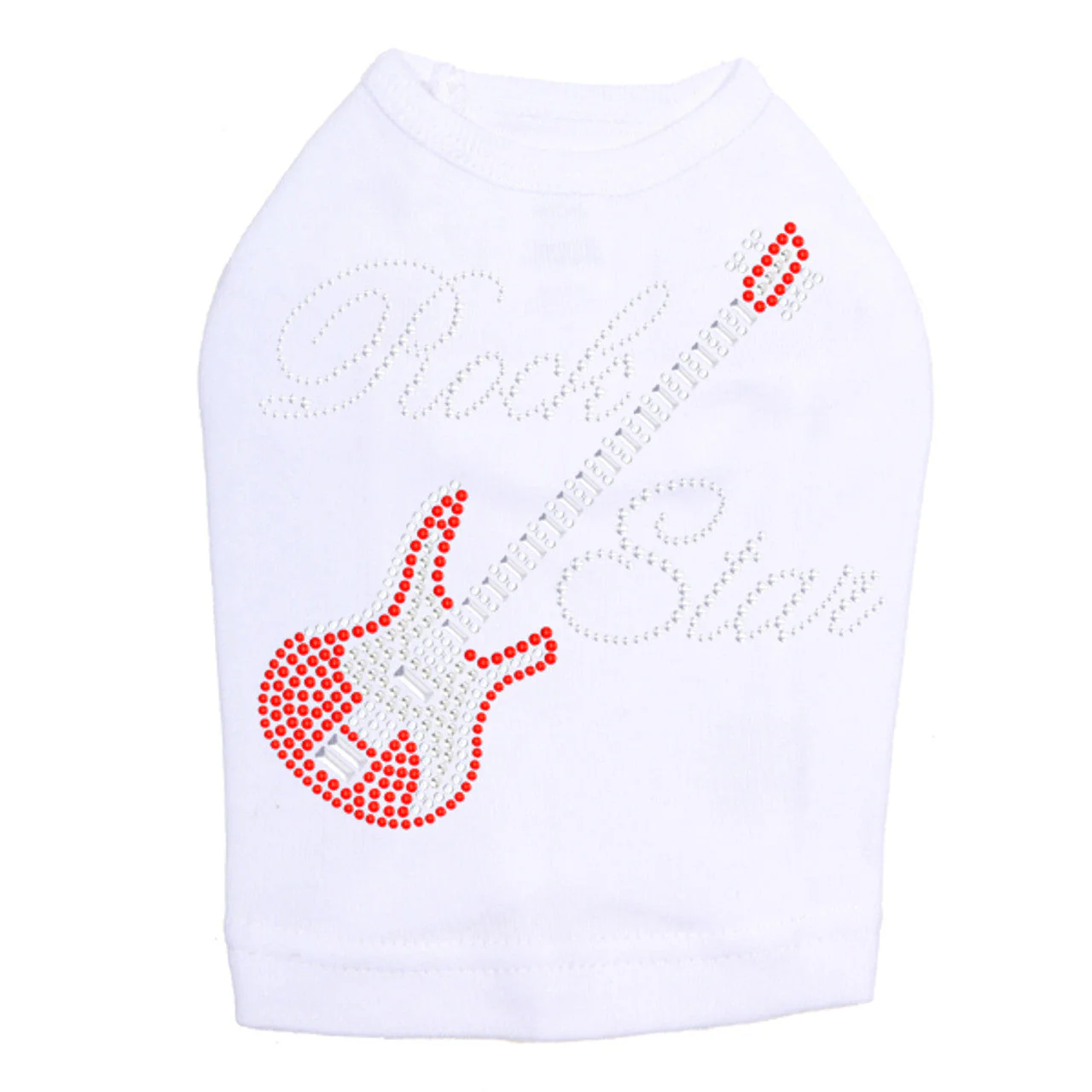 Guitar Red (Austrian crystal) & Rock Star - Dog Tank - Image 11
