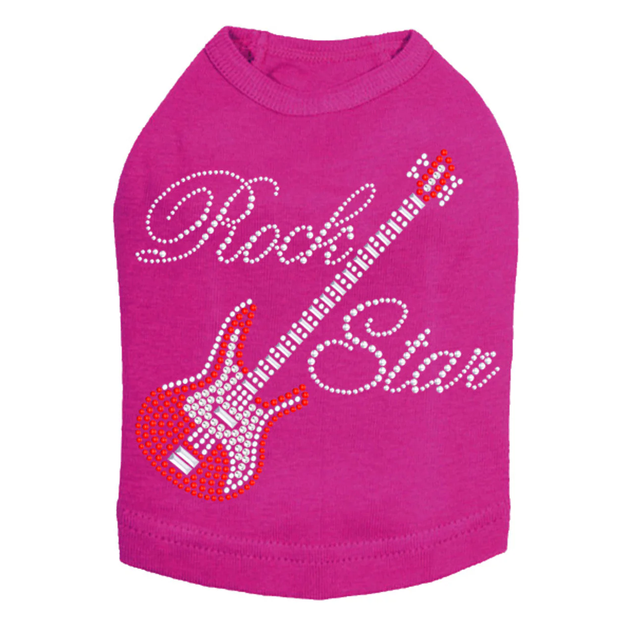 Guitar Red (Austrian crystal) & Rock Star - Dog Tank - Image 13
