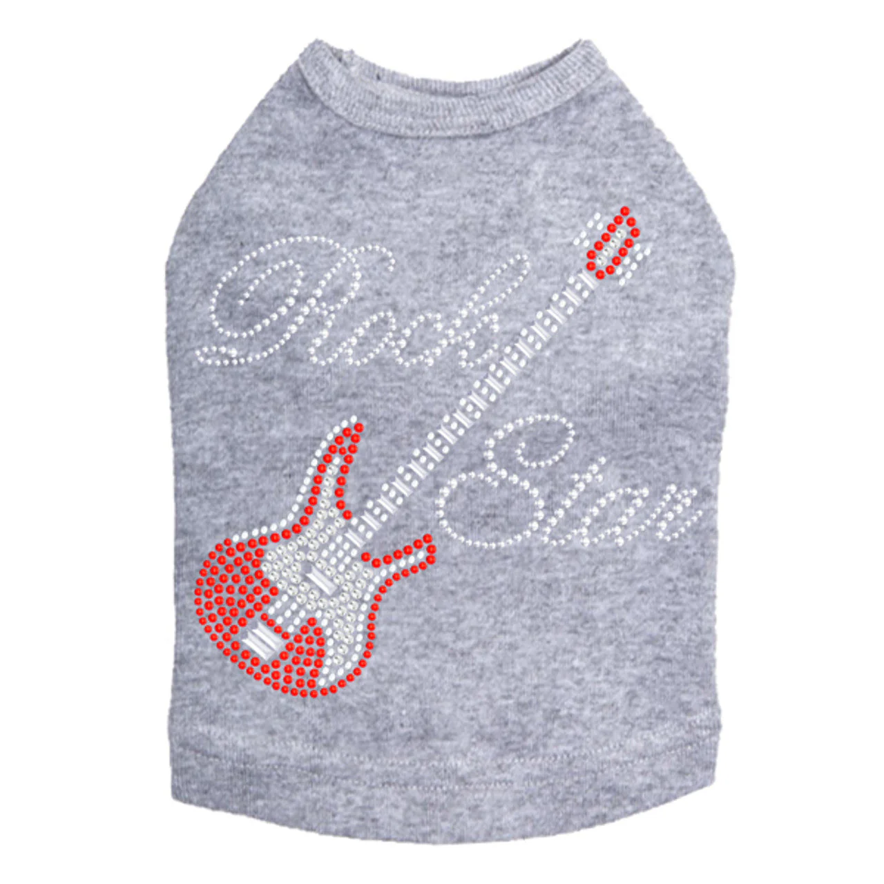 Guitar Red (Austrian crystal) & Rock Star - Dog Tank - Image 5