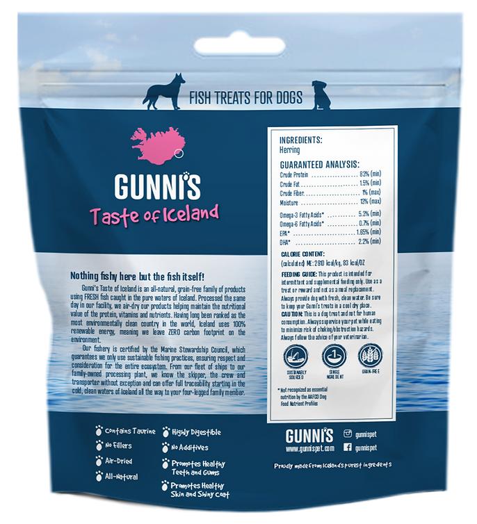 Gunnis Whole Herring Dog Treats (3oz) - Image 2