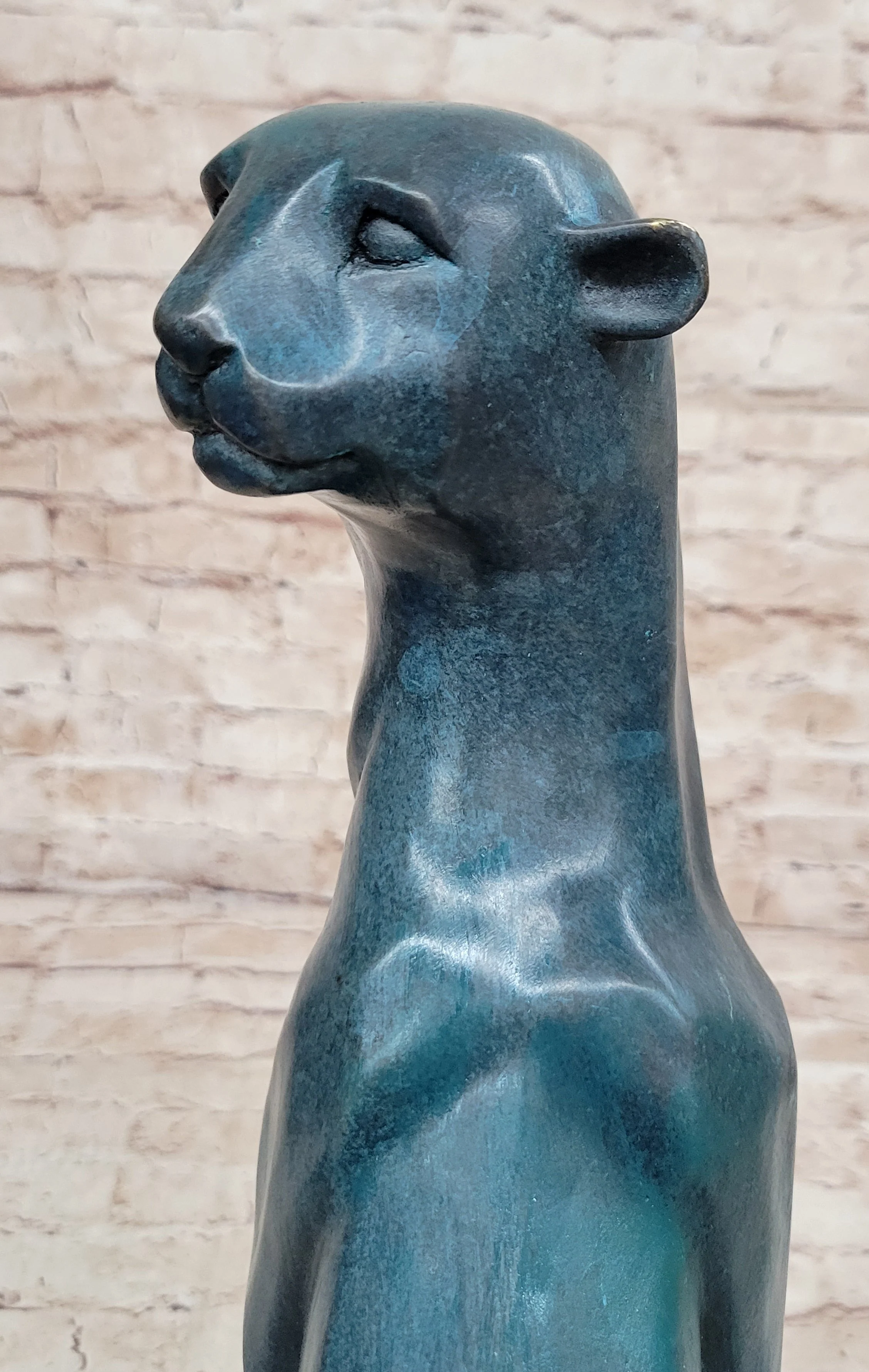 Hand Made Cougar Puma Mountain Lion Genuine Bronze Sculpture by Henry Moore - Image 7