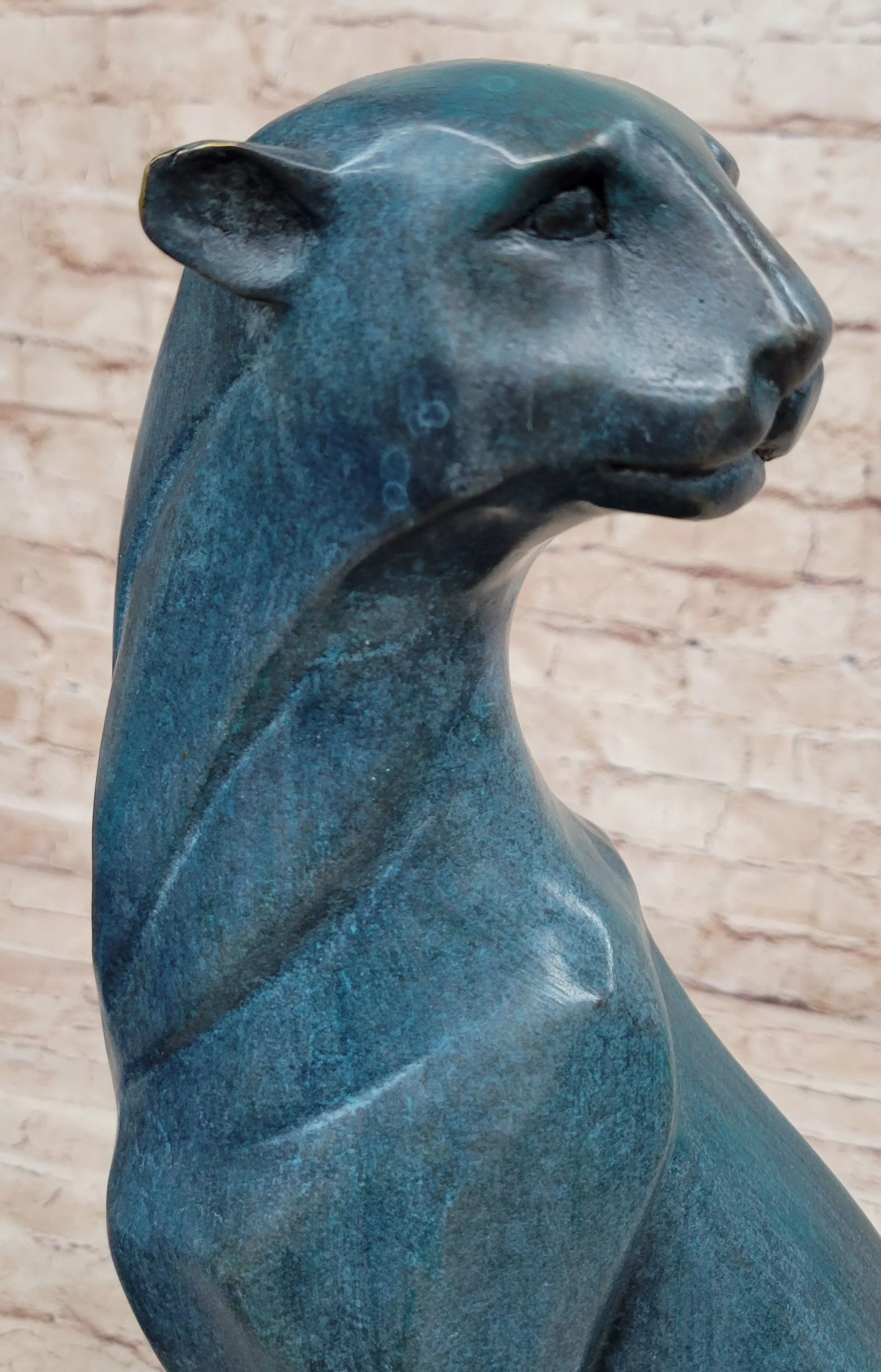 Hand Made Cougar Puma Mountain Lion Genuine Bronze Sculpture by Henry Moore - Image 8