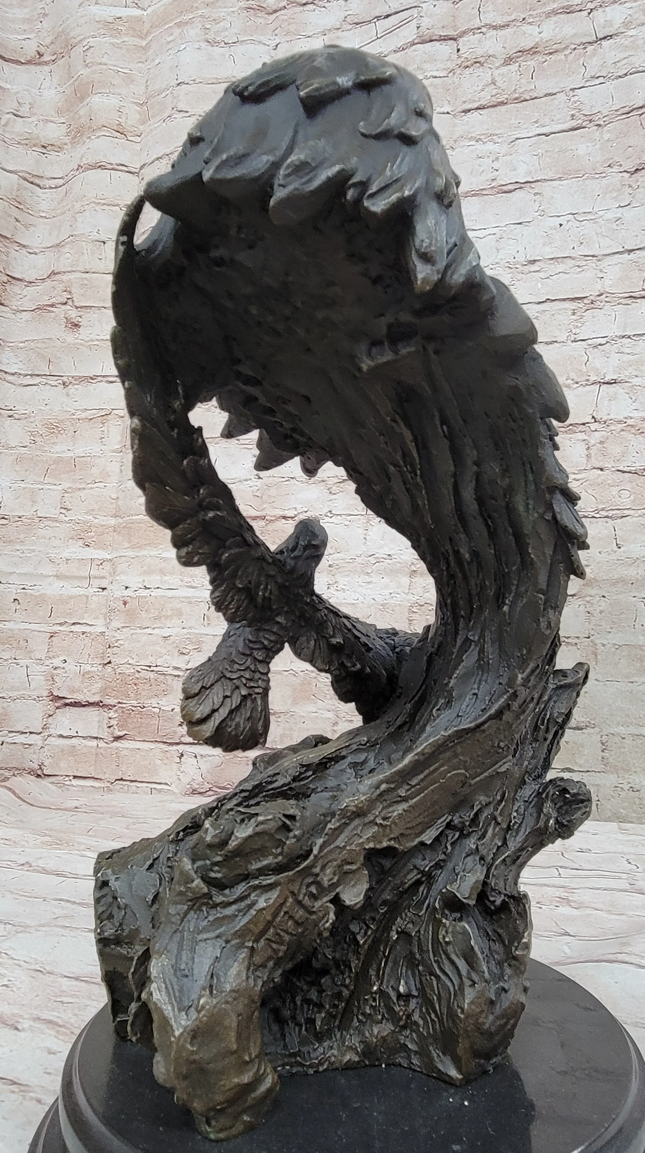 Hand Made Original Milo Eagle Falcon Head Genuine Bronze Sculpture Statue - Image 9