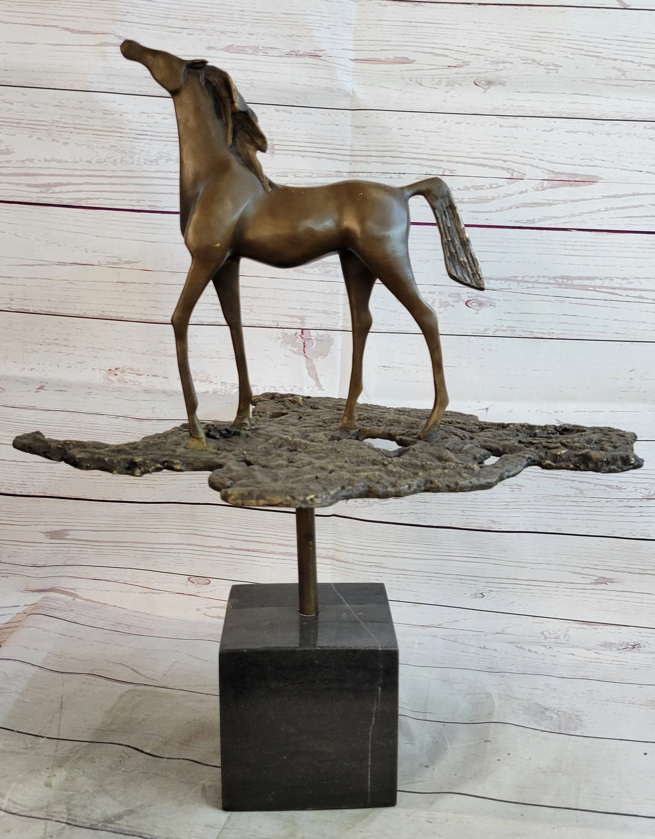 Hand Made Salvador Dali Abstract Horse Modern Artwork Bronze Sculpture Figurine - Image 3