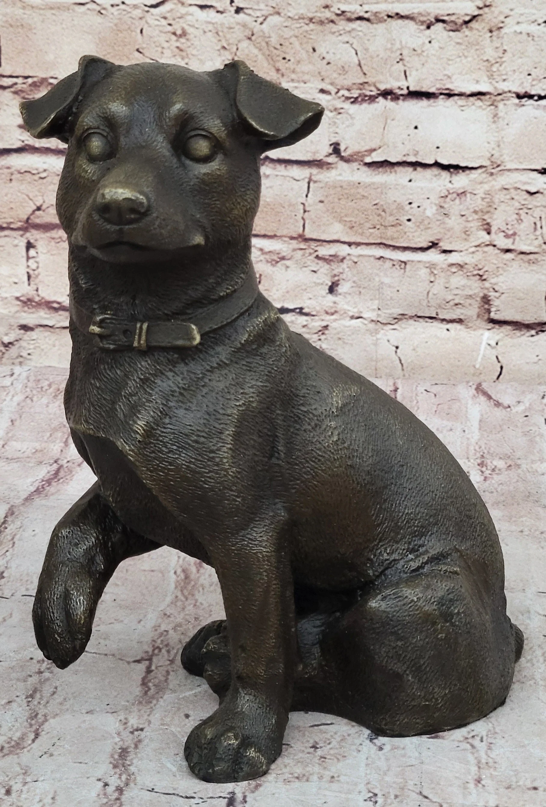 Handmade Bronze Jack Russell Terrier Puppy Dog Figurine Sculpture Signed Art Decor - Image 3