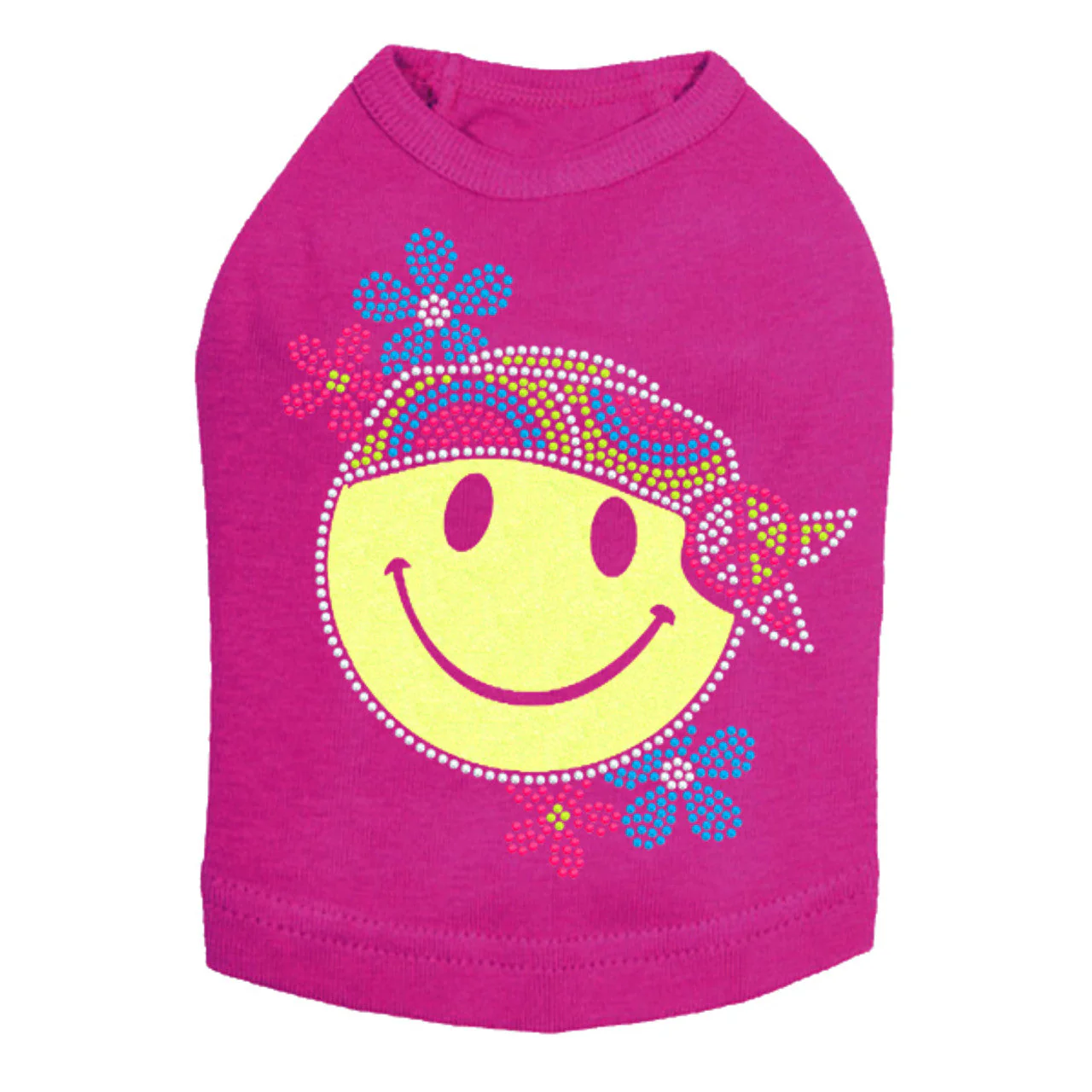 Happy Face Hippy - Dog Tank - Image 21