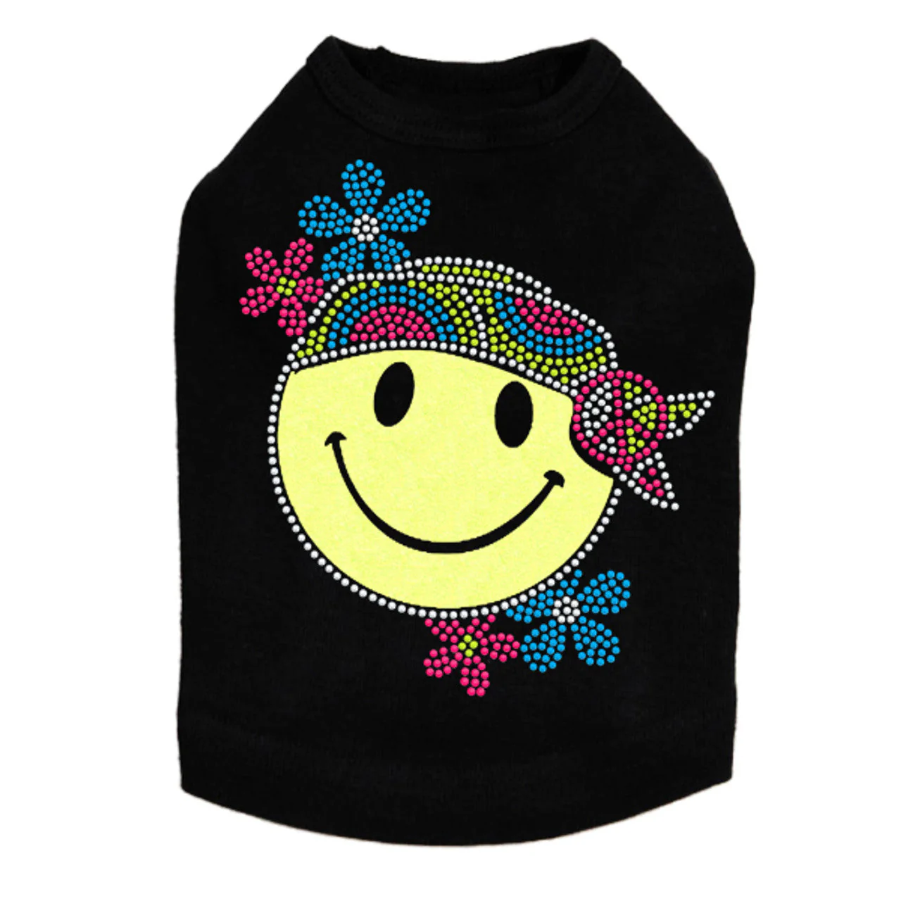 Happy Face Hippy - Dog Tank - Image 4