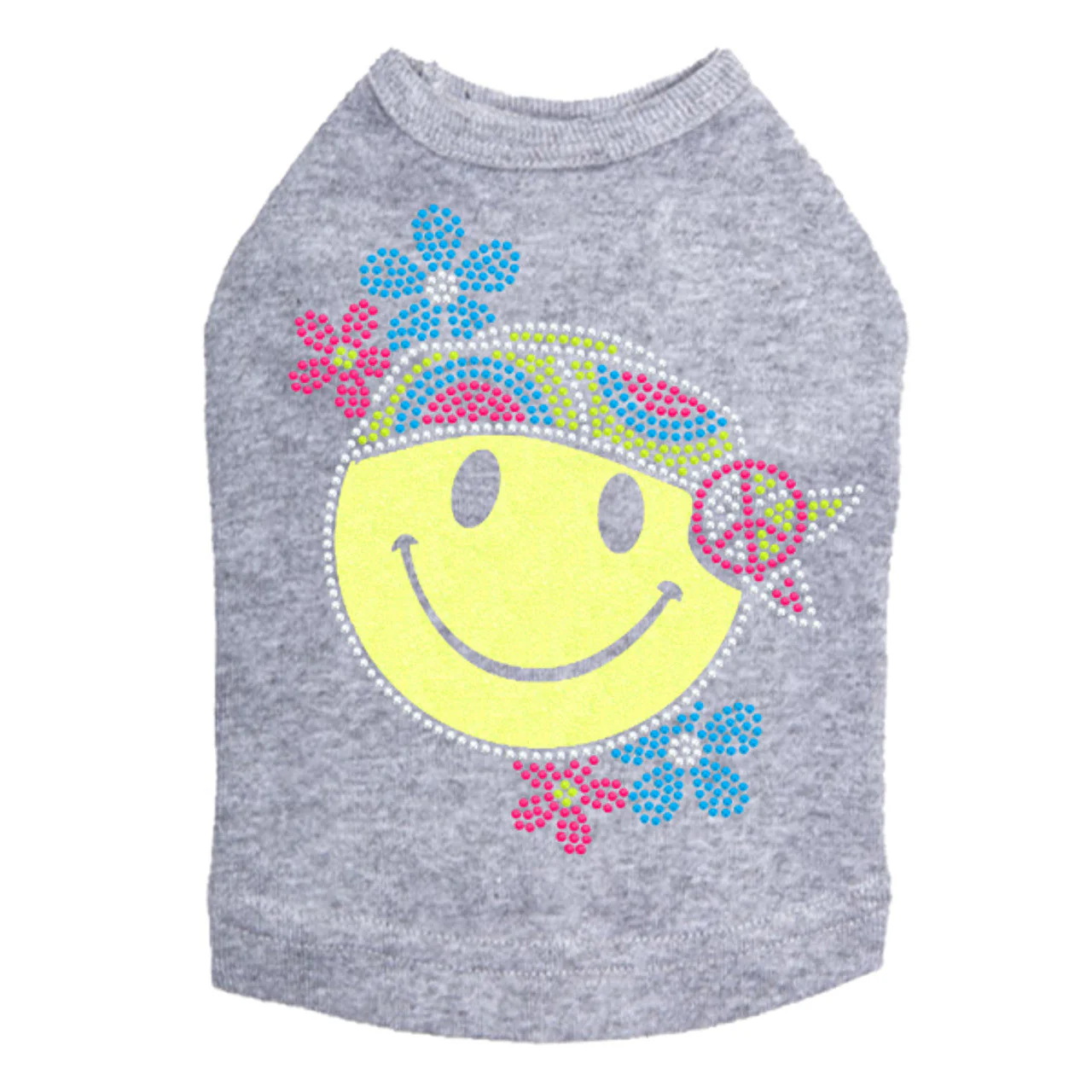 Happy Face Hippy - Dog Tank - Image 6
