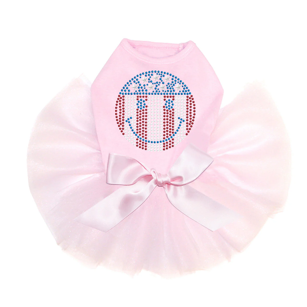 Happy Face (Red, White, & Blue) - Custom Tutu